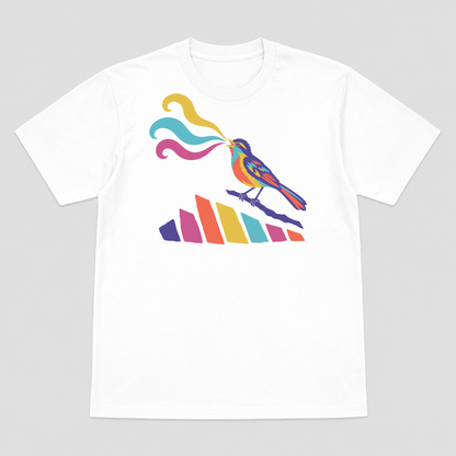 First Light Listening Map Birding Graphic T-Shirt - POD-20260811-147_white_front_mockup