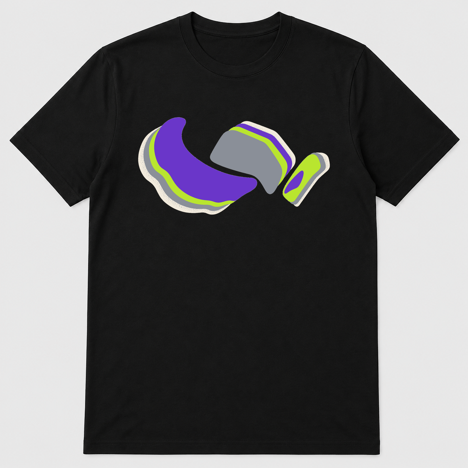Pressure Fossil Bouldering Hold Graphic T-Shirt - POD-20260812-155_black_front_mockup