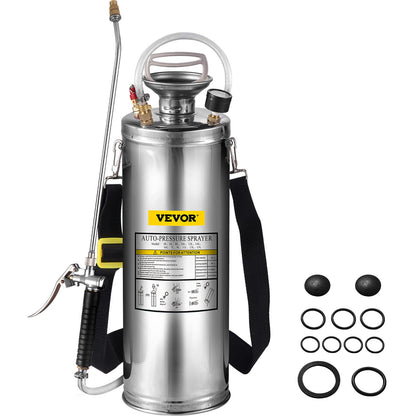 VEVOR Stainless Steel Garden Sprayer, 1-3.5 Gal Hand Pump Sp 10 L