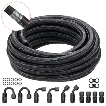 VEVOR Hydraulic Fuel Hose 8AN Fuel Line Kit / 20 FT