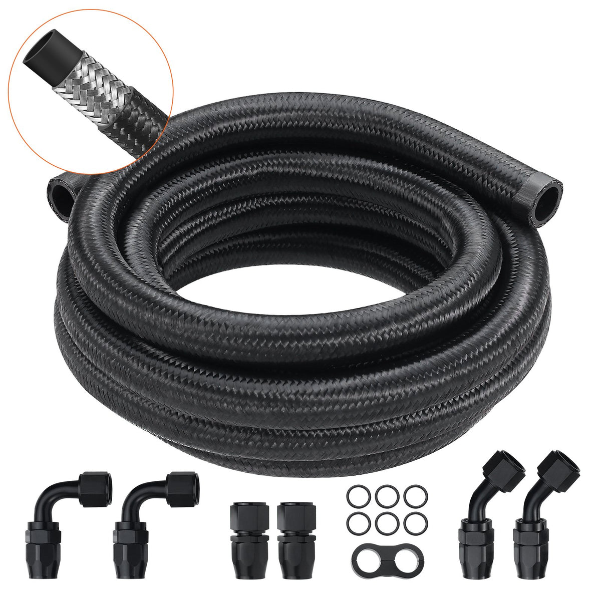 VEVOR Hydraulic Fuel Hose 10AN Fuel Line Kit / 10 FT