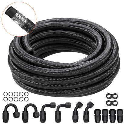 VEVOR Hydraulic Fuel Hose 6AN Fuel Line Kit / 20 FT