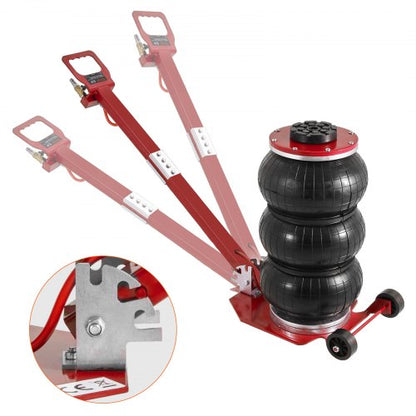 VEVOR pneumatic air jack 3 Ton | Adjustable Handle | Red
