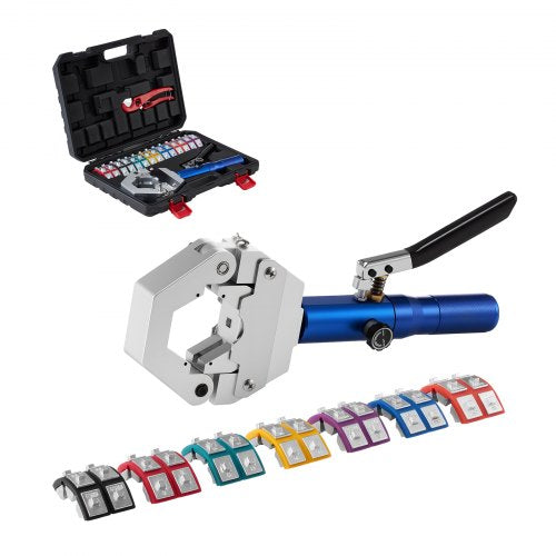 VEVOR manual air conditioning hose crimper kit Integrated, 7 Dies