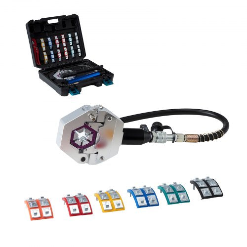 VEVOR manual air conditioning hose crimper kit Split Pump, 7 Dies