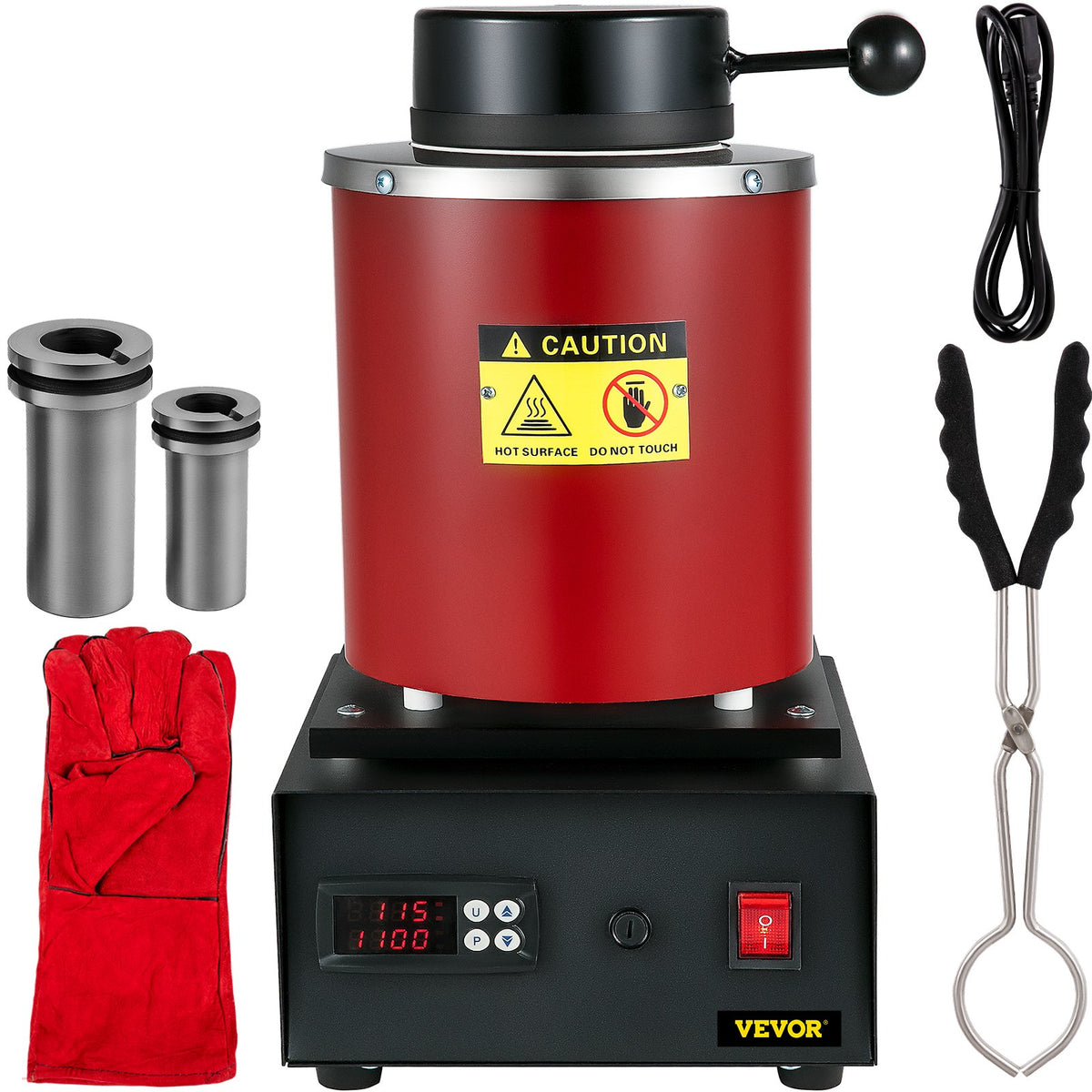 VEVOR Electric Melting Furnace 3KG Digital Gold Smelter Furnace 3 kg+1 kg