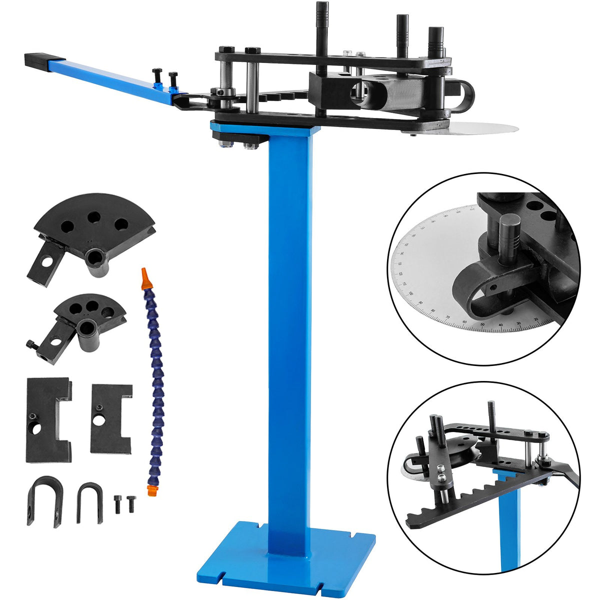 VEVOR Manual Pipe Tube Bender, Heavy Duty Metal Bender Tool  1-1.75 inch / Blue