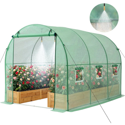 VEVOR Walk-in Tunnel Greenhouse, Portable Plant Hoop House Green / 10 x 7 x 7 ft