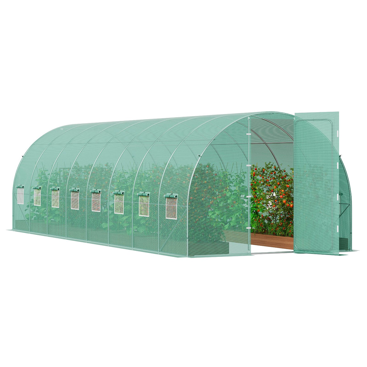 VEVOR Walk-in Tunnel Greenhouse, Portable Plant Hoop House Green / 27.4 x 9.5 x 7.4 ft
