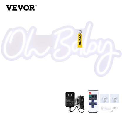 VEVOR LED Neon Sign, Dimmable Neon Light Sign for Wall Decor Warm White / 23.5 x 12 in