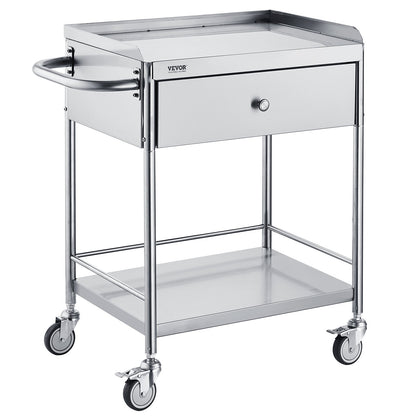 VEVOR Rolling Utility Cart Medical Cart - 2 Layers, 220 lbs
