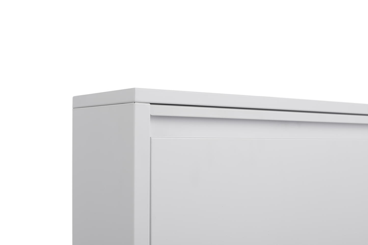 Metal Shoe Cabinet with 3 Flip Drawers, Wall Mounted Shoe Organizer, Narrow Slim Hidden Shoe Rack for Entryway,White image 6