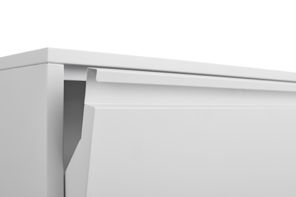 Metal Shoe Cabinet with 3 Flip Drawers, Wall Mounted Shoe Organizer, Narrow Slim Hidden Shoe Rack for Entryway,White image 9