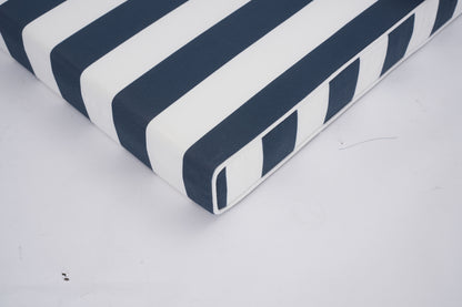 Outdoor Chaise Lounge Cushions Set of 2, 75"x24"x4" Patio Lounge Chair Cushions with Removable Covers, Waterproof Replacement Cushions for Outdoor Furniture, Poolside, Lawn-NavyBlue/White Striped image 5