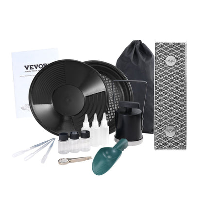 VEVOR Aluminum Alloy Sluice Box and Highbanker Kit 12 in / Gold Panning Kit