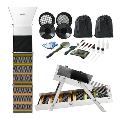 VEVOR Aluminum Alloy Sluice Box and Highbanker Kit 50 in / 3-in-1 Highbanker Kit