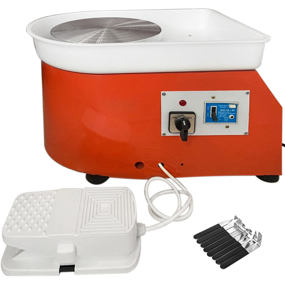 VEVOR Pottery Wheel, Electric Ceramic Forming Machine with S 280W / Red / Standard