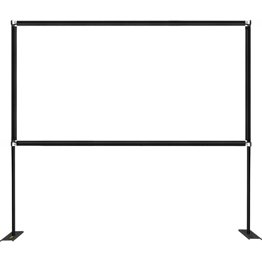 VEVOR Outdoor Movie Screen with Stand, 90 inch Portable Projector Screen, 16:9 HD 4K Wide Angle Front and Rear Projection Screen with Storage Bag for Indoor and Outdoor Use 90 inch