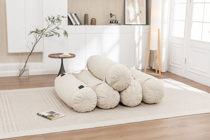Adjustable Floor Sofa, Corduroy Lazy Sofa with Adjustable Straps for Versatile Configurations, Multi-Person Leisure Chair, Suitable for Living Room, Bedroom and More image 9