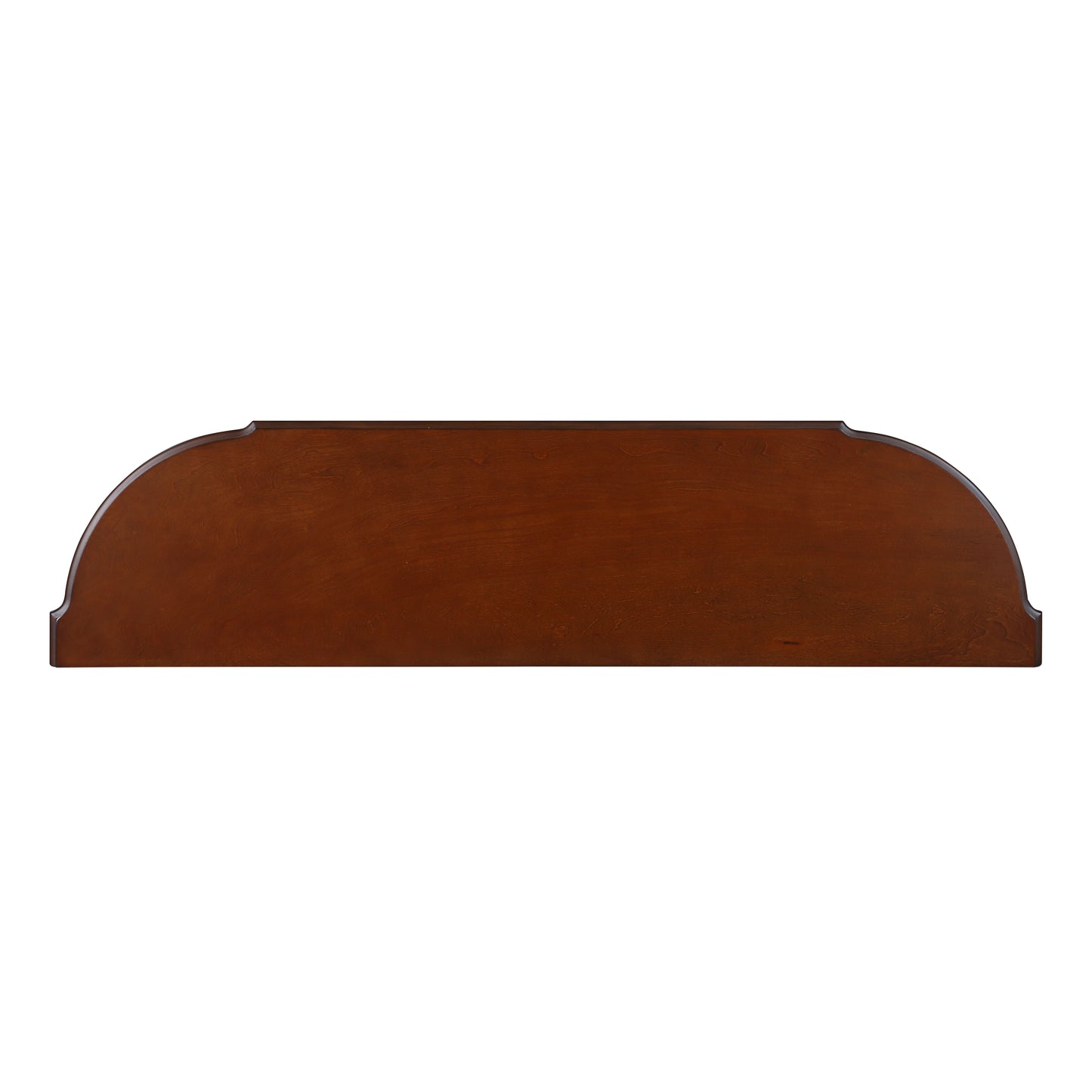 Retro Curved Wood Console Table, 52 inch Circular Half Moon Sofa Table with Open Shelf and 2 Drawers, Solid Wood Entry Table for Living Room, Hallway, Navy Blue + Brown Top image 12