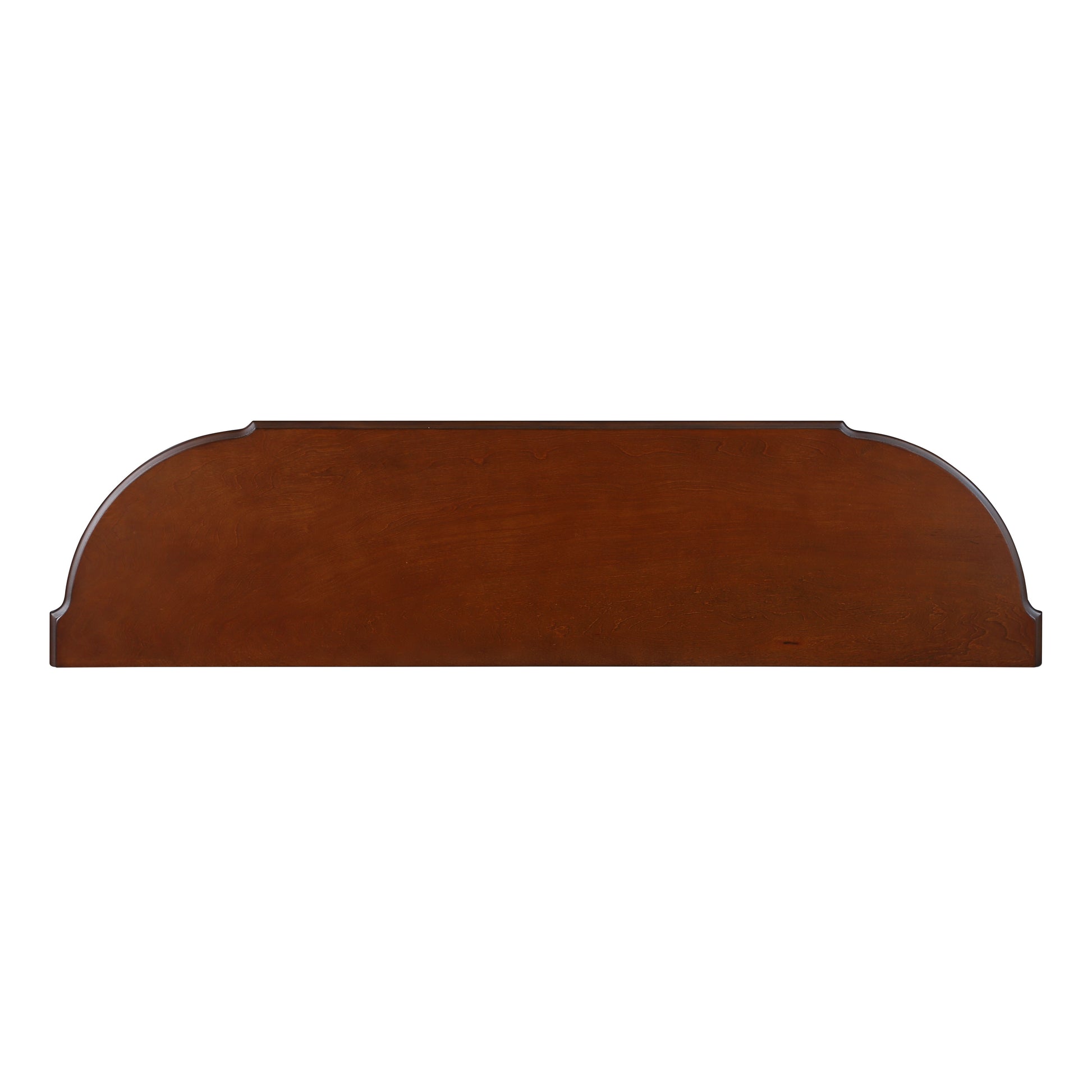 Retro Curved Wood Console Table, 52 inch Circular Half Moon Sofa Table with Open Shelf and 2 Drawers, Solid Wood Entry Table for Living Room, Hallway, Navy Blue + Brown Top image 12
