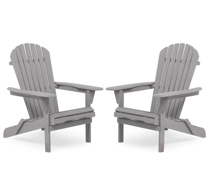 Wood Lounge Patio Chair for Garden Outdoor Wooden Folding Adirondack Chair Set of 2 Solid Wood Lounge Patio Chair for Garden, Lawn, Backyard, image 6