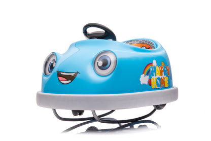 Bumper Car for Kids, 12v Dual Drive 1-6 Years Old Children's Electric Car with Pushrod Dinner Plate USB BT Music Rocking Horse Mode Anti-Collision Bumper Ride on Car image 9