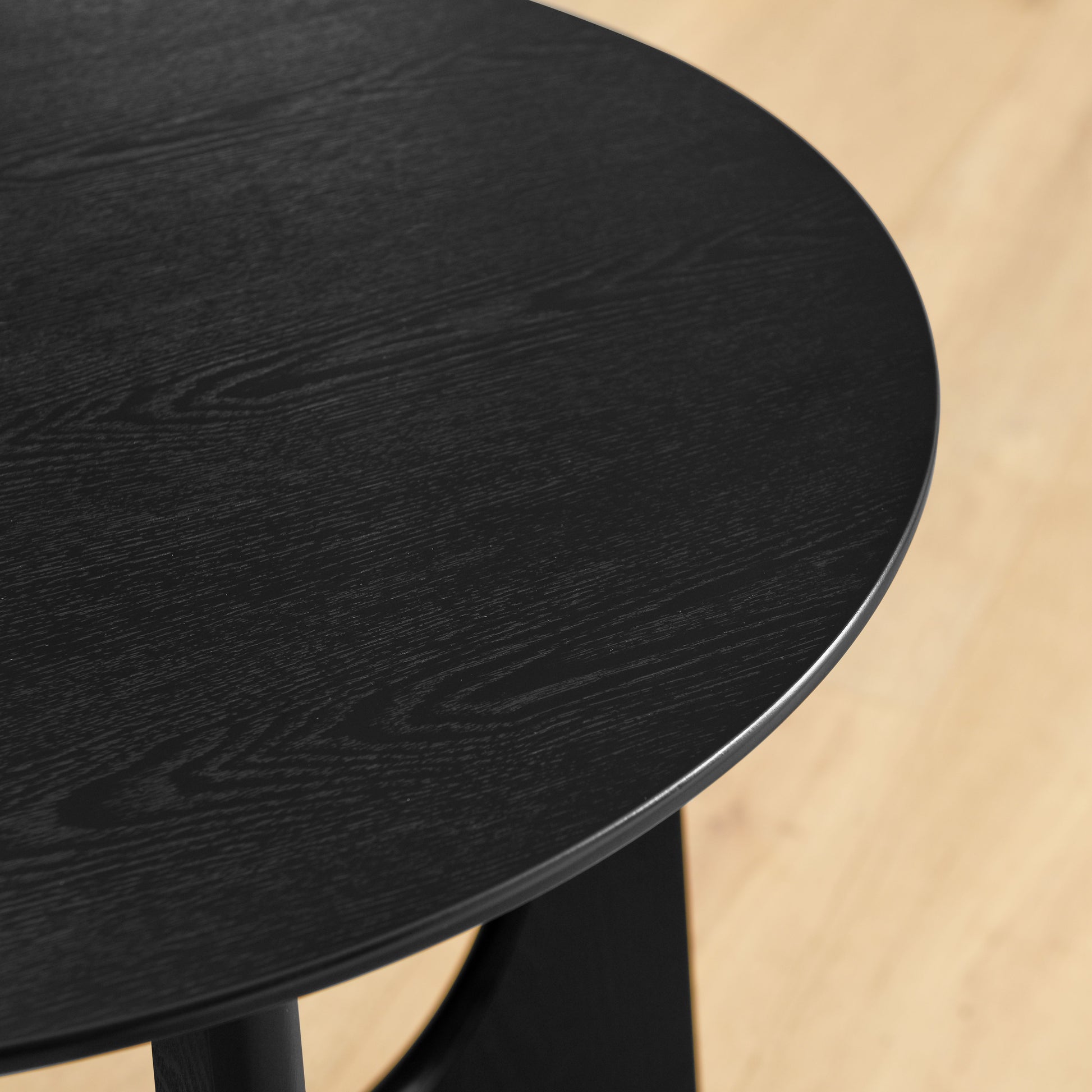 25" Round End Table, Wooden Side Table,Night Stand for Living Room,Reception Room image 3
