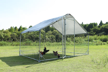 One rooms big size metal chicken coop upgrade three support steel wire impregnated plastic net cage, Oxford cloth silver plated waterproof UV protection, duck chicken rabbit image 5