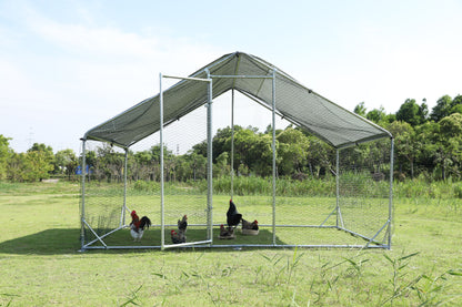 One rooms big size metal chicken coop upgrade three support steel wire impregnated plastic net cage, Oxford cloth silver plated waterproof UV protection, duck chicken rabbit image 7