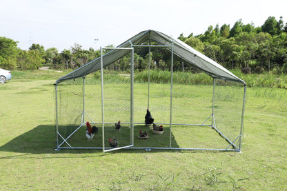 One rooms big size metal chicken coop upgrade three support steel wire impregnated plastic net cage, Oxford cloth silver plated waterproof UV protection, duck chicken rabbit image 8