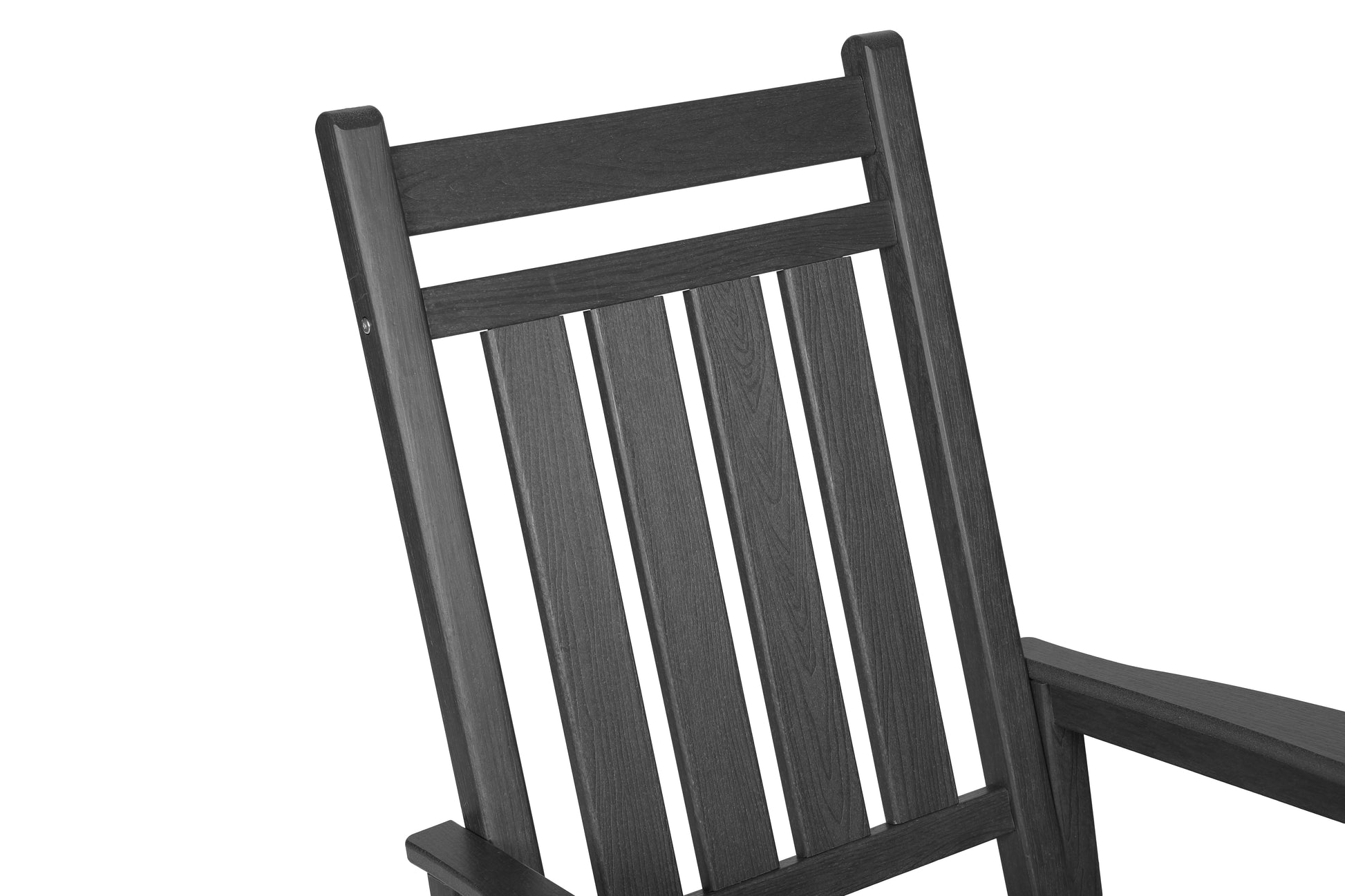 All Weather Rocking Chair Set with Side Table, 3-Piece Rocking Chair Set with Wood-Texture, Grey(includes 2 Rocking Chairs and 1 Table) image 2