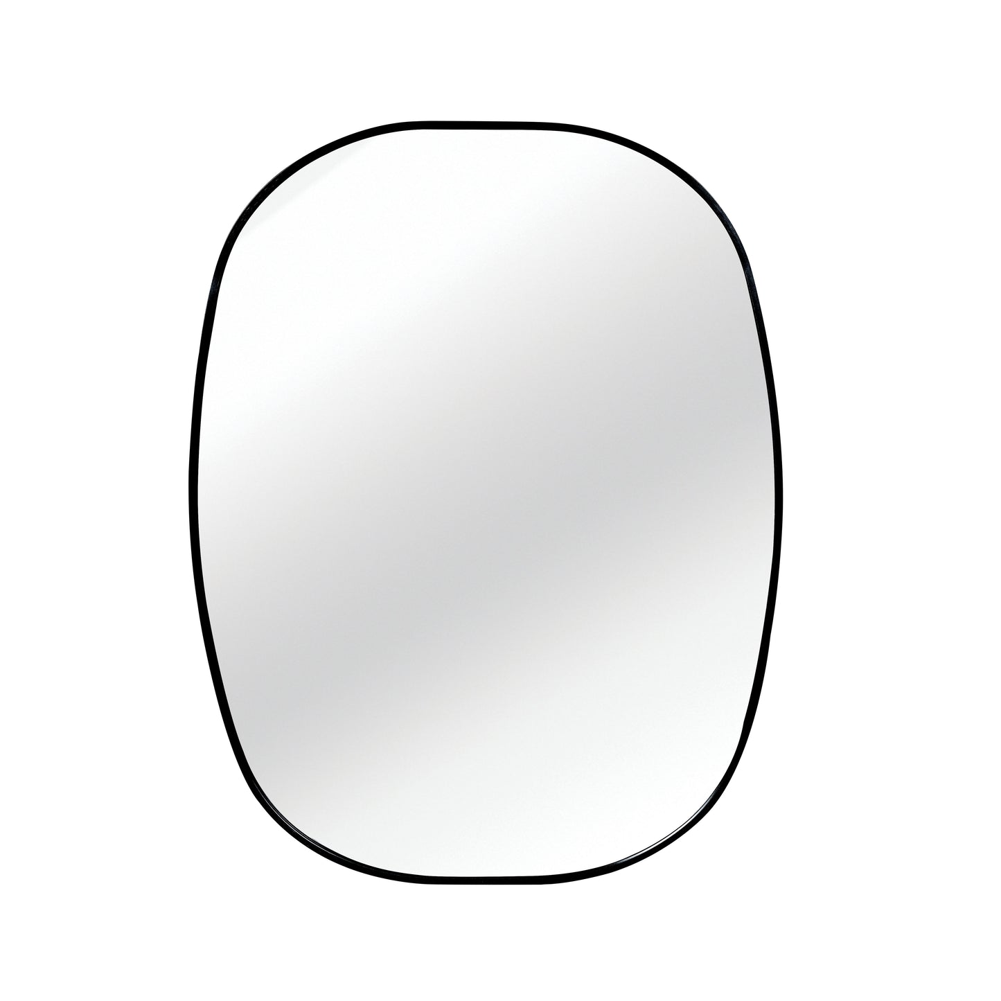 24x32 in Black Metal Framed Oval Vanity Bathrrom Mirror for Wall image 8