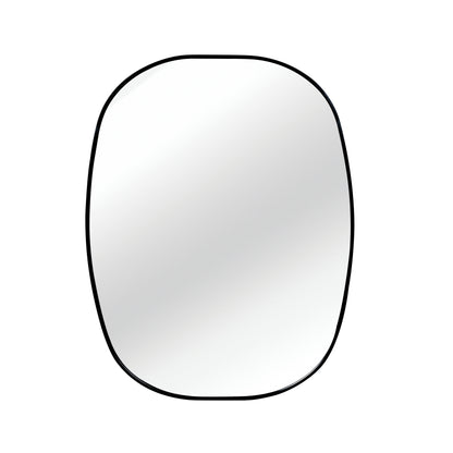 24x32 in Black Metal Framed Oval Vanity Bathrrom Mirror for Wall image 8