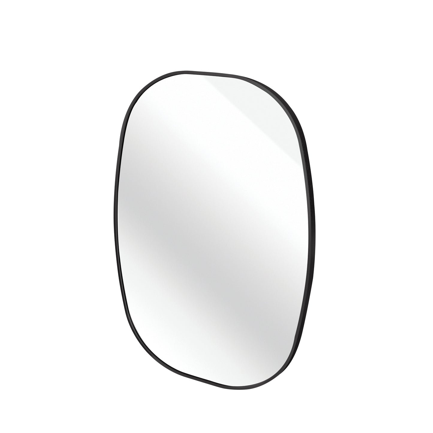 24x32 in Black Metal Framed Oval Vanity Bathrrom Mirror for Wall image 9
