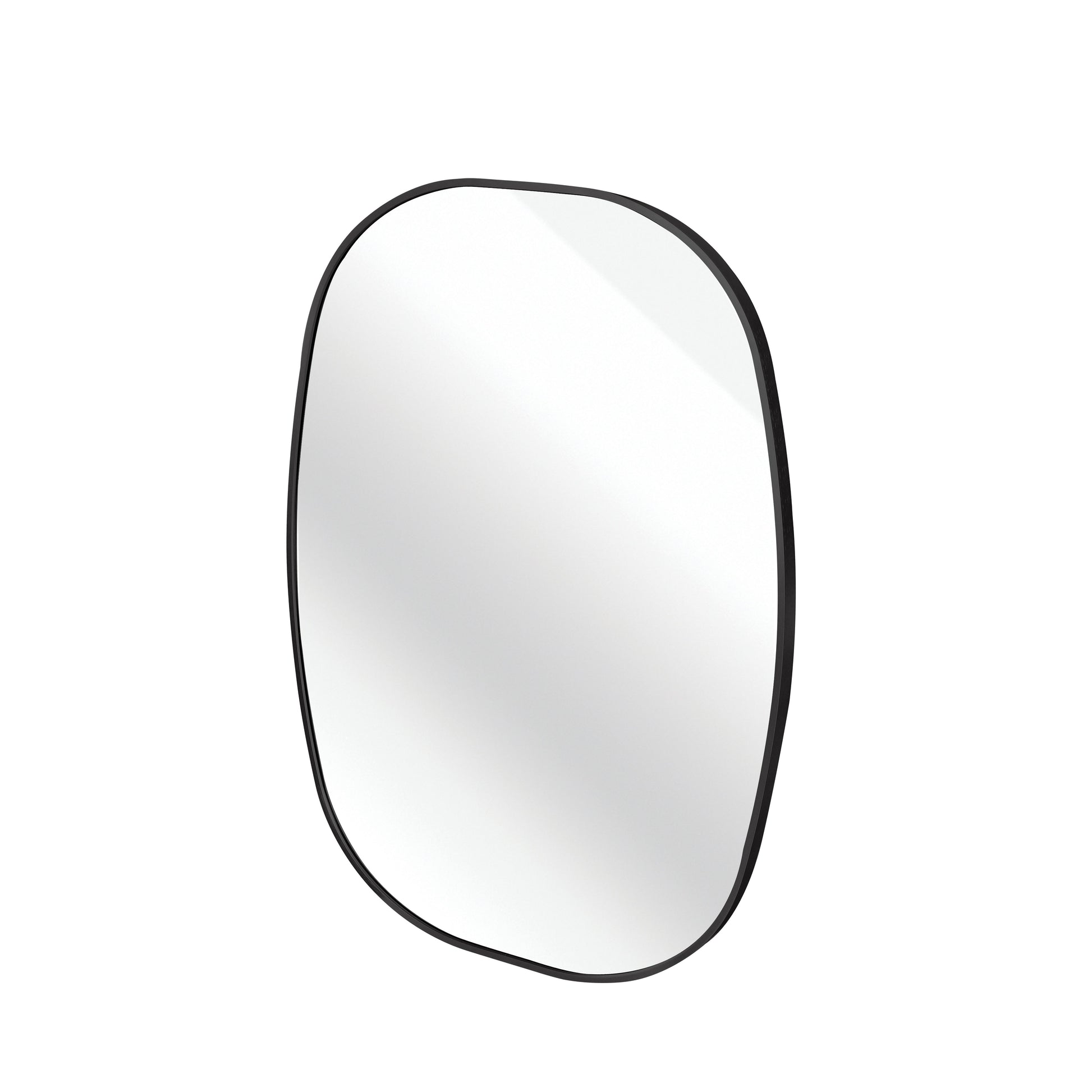 24x32 in Black Metal Framed Oval Vanity Bathrrom Mirror for Wall image 9