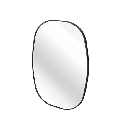 24x32 in Black Metal Framed Oval Vanity Bathrrom Mirror for Wall image 9