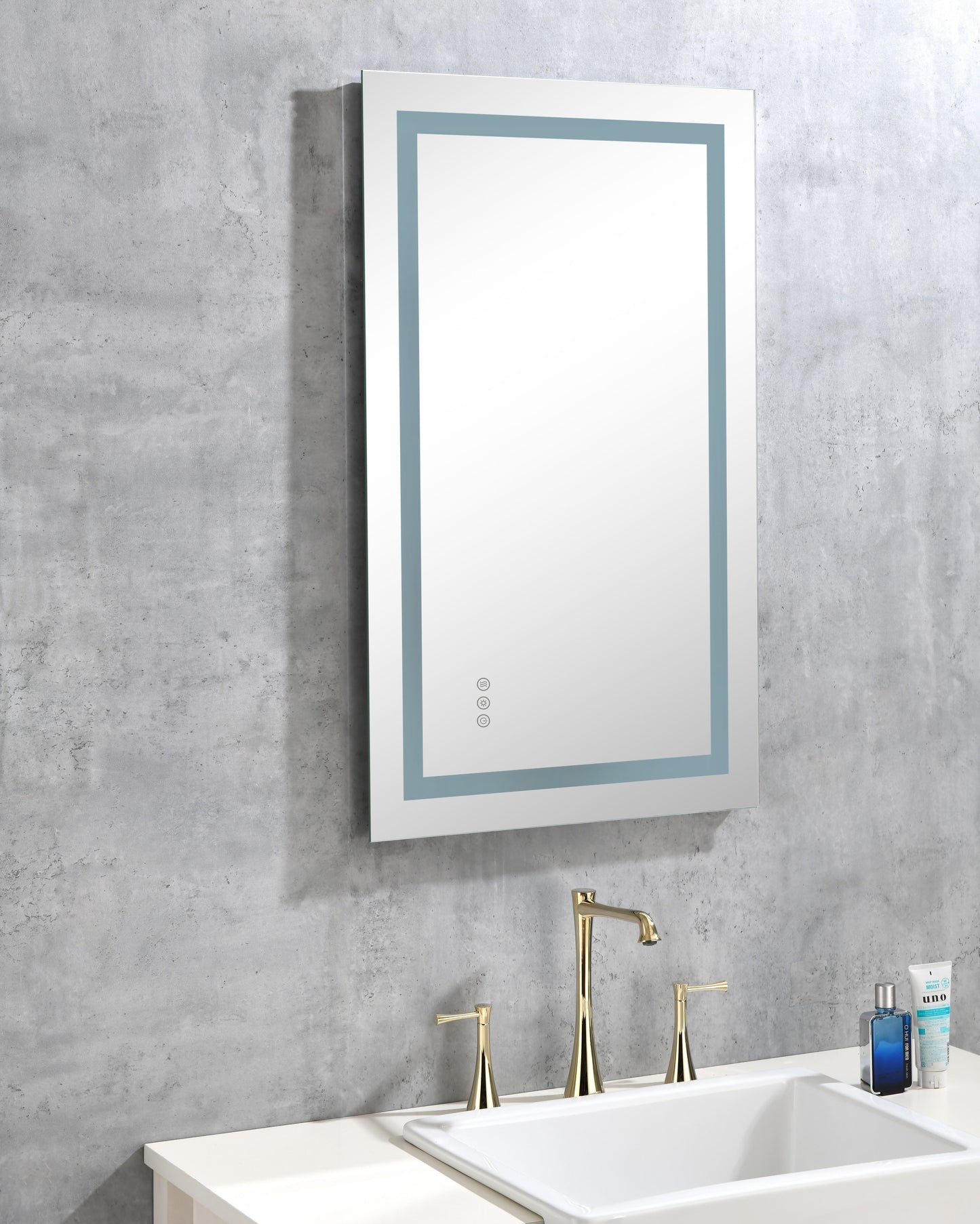 36 x 28 Inch LED Bathroom Mirror with Front, Wall Mounted Vanity Mirror, Anti-Fog, Memory, 3 Colors, Stepless Dimmable image 5