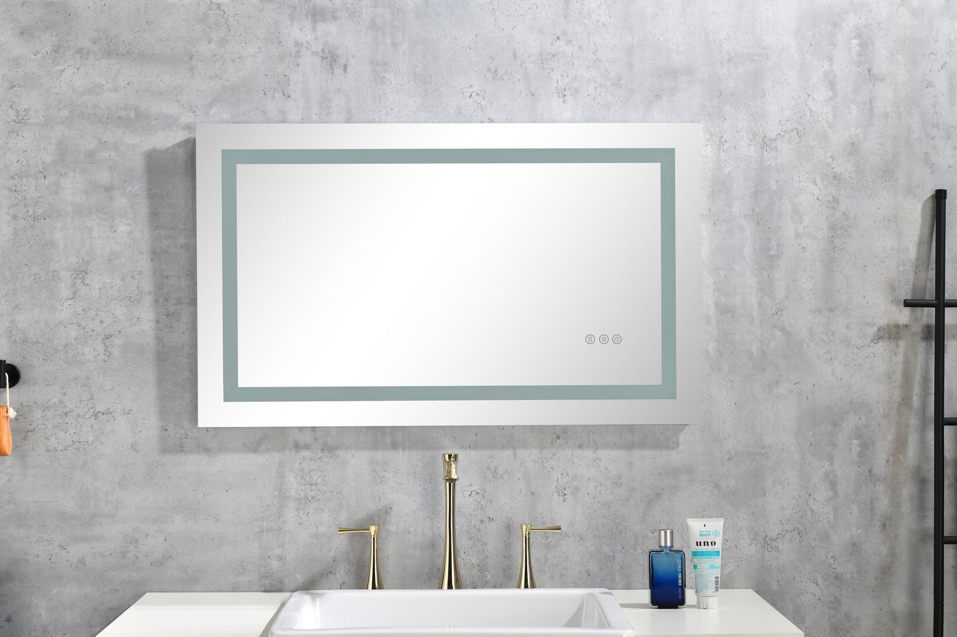 36 x 28 Inch LED Bathroom Mirror with Front, Wall Mounted Vanity Mirror, Anti-Fog, Memory, 3 Colors, Stepless Dimmable image 6