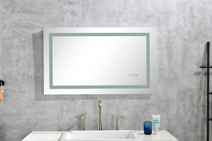 36 x 28 Inch LED Bathroom Mirror with Front, Wall Mounted Vanity Mirror, Anti-Fog, Memory, 3 Colors, Stepless Dimmable image 6