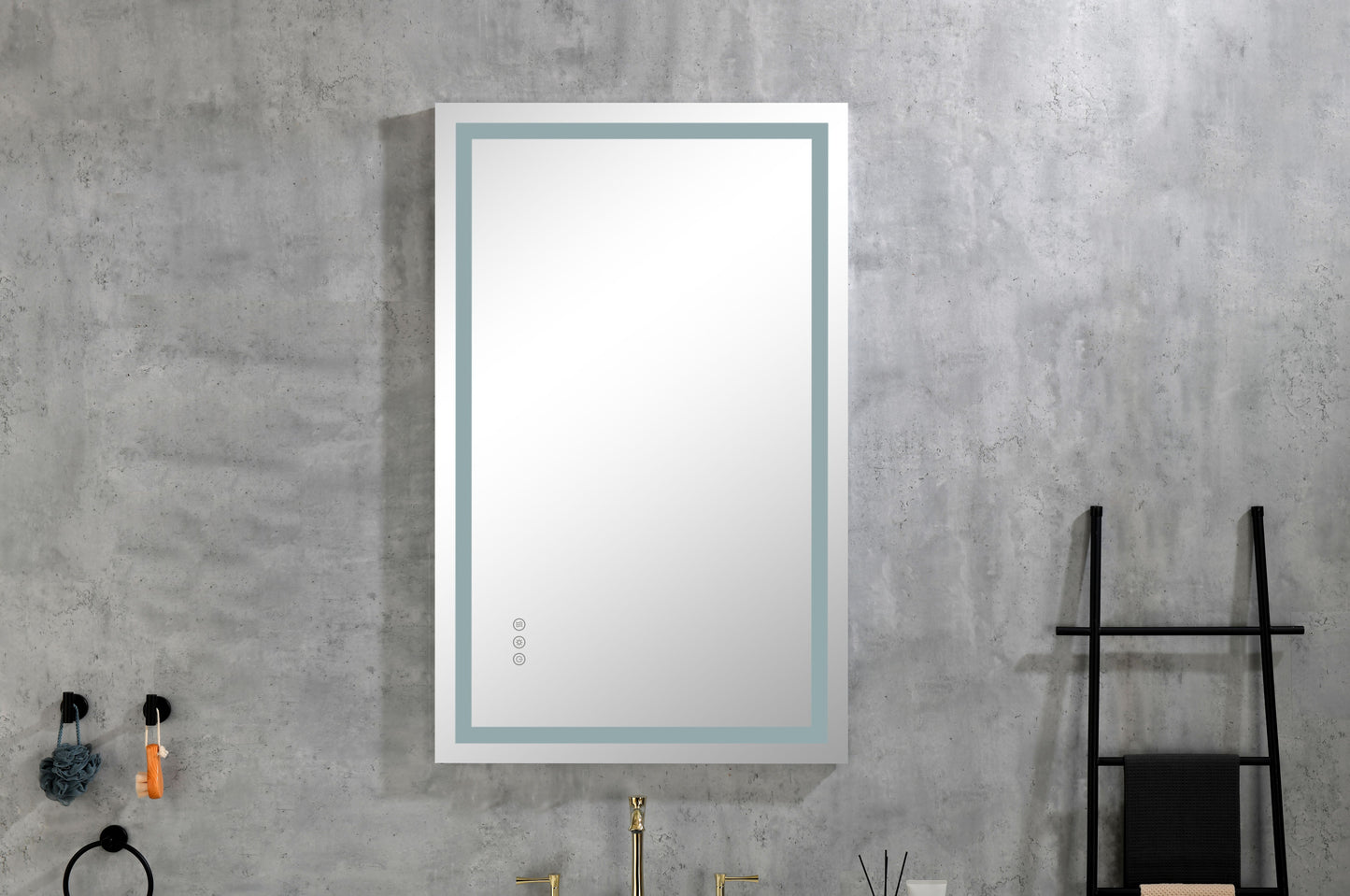 36 x 28 Inch LED Bathroom Mirror with Front, Wall Mounted Vanity Mirror, Anti-Fog, Memory, 3 Colors, Stepless Dimmable image 8