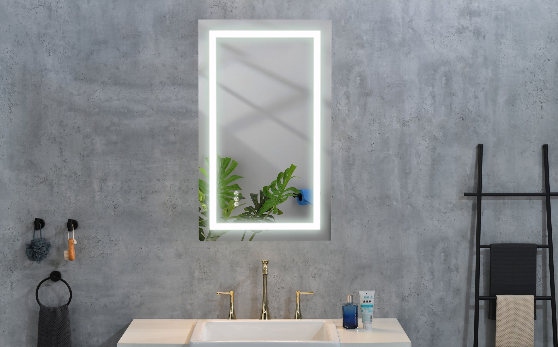 40 x 30 Inch LED Bathroom Mirror with Front, Wall Mounted Vanity Mirror, Anti-Fog, Memory, 3 Colors, Stepless Dimmable image 11