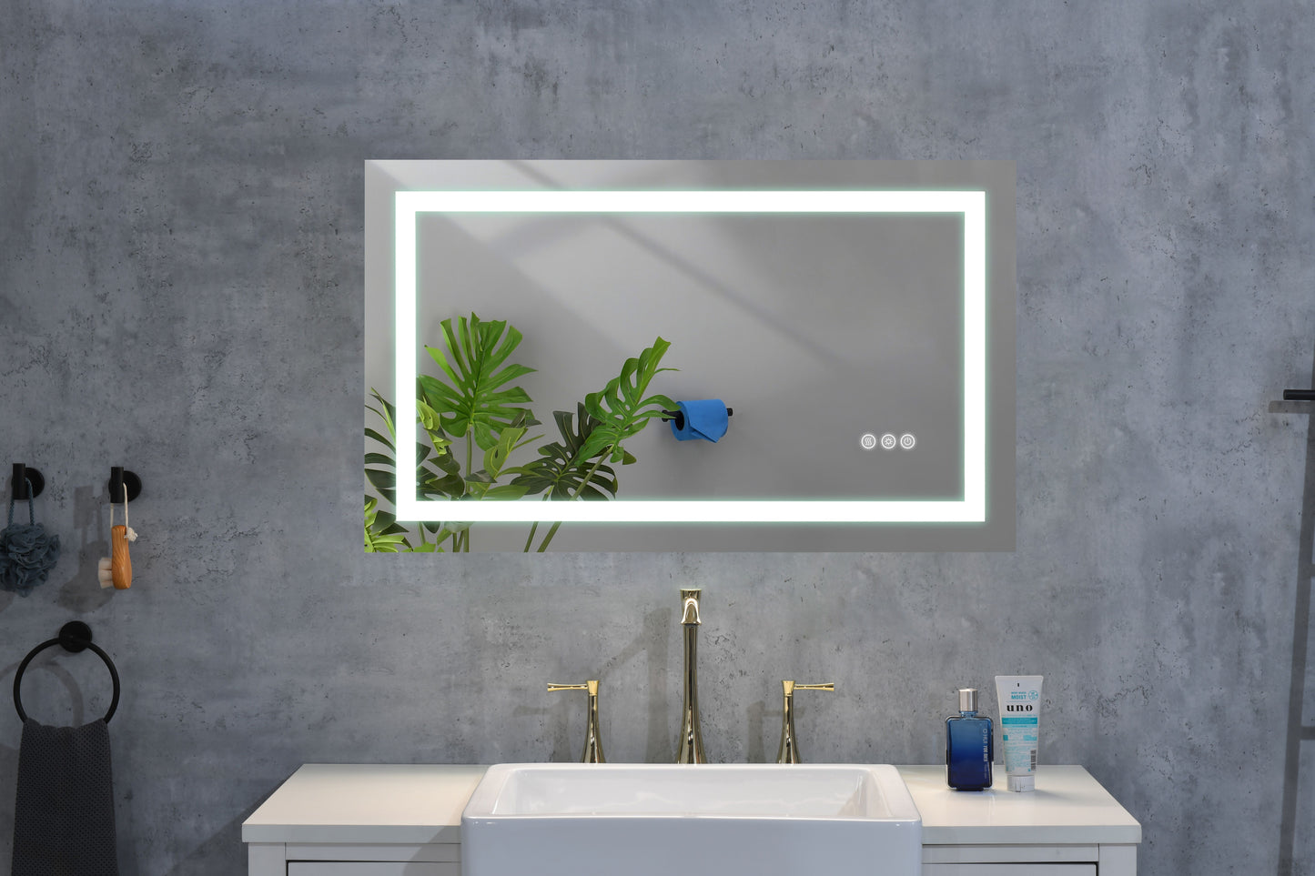40 x 30 Inch LED Bathroom Mirror with Front, Wall Mounted Vanity Mirror, Anti-Fog, Memory, 3 Colors, Stepless Dimmable image 12