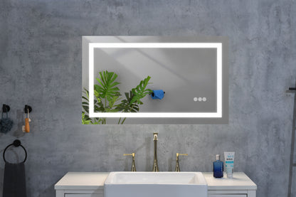 40 x 30 Inch LED Bathroom Mirror with Front, Wall Mounted Vanity Mirror, Anti-Fog, Memory, 3 Colors, Stepless Dimmable image 3