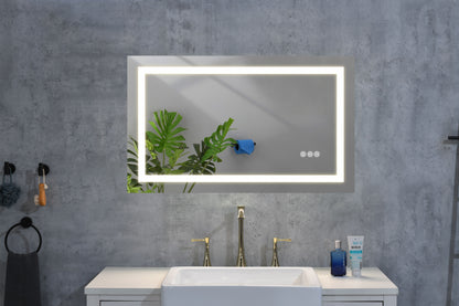 40 x 30 Inch LED Bathroom Mirror with Front, Wall Mounted Vanity Mirror, Anti-Fog, Memory, 3 Colors, Stepless Dimmable image 5