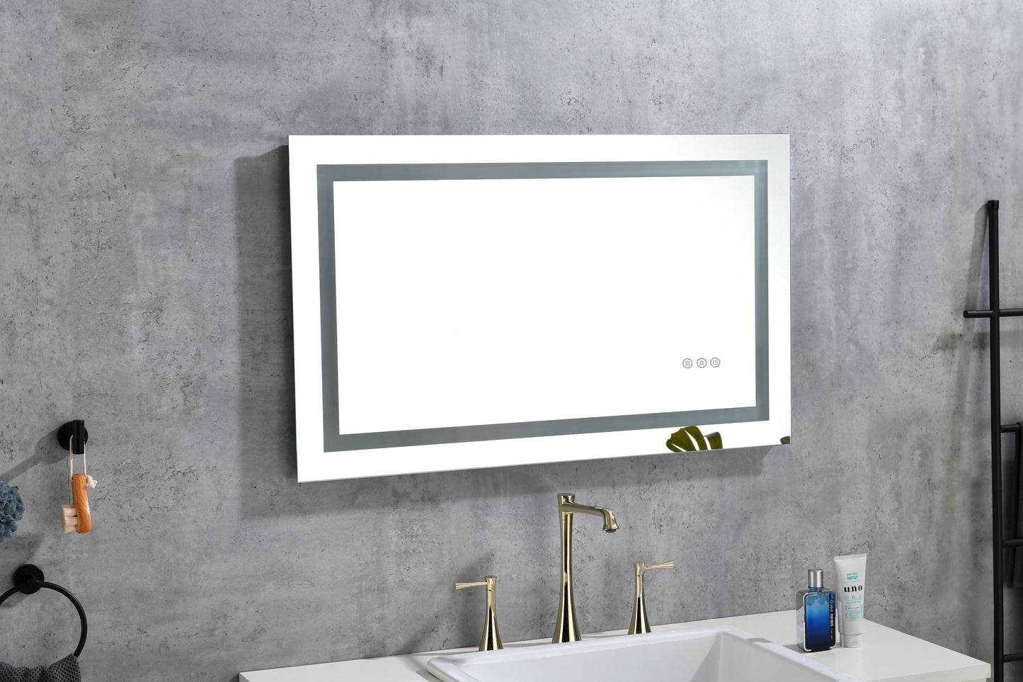 40 x 30 Inch LED Bathroom Mirror with Front, Wall Mounted Vanity Mirror, Anti-Fog, Memory, 3 Colors, Stepless Dimmable image 7