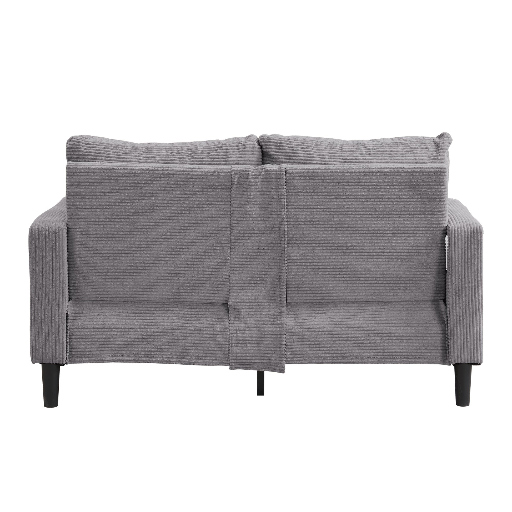 57 " High Resilience Loveseat Sofa, Wooden Frame 2 Seat Sofa, Comfy, Small Space Saving Modern Upholstered Sofa, Living Room Bedroom Apartment Small Space, Light gray image 7