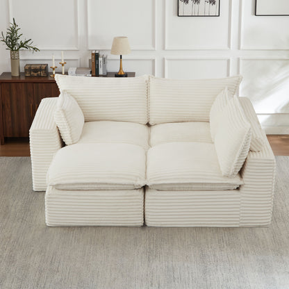 Cloud Sectional Couches for Living Room, Convertible L-Shape Couch with Ottoman image 6