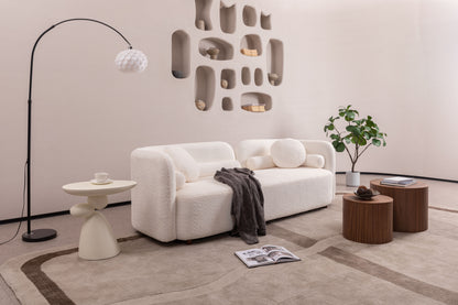 Lucky Stone End Table, Fiberglass Side Table, Modern Minimalist Corner Table, Coffee table with Decoration, Home Decor for Living Room, Bedroom, Guestroom image 3