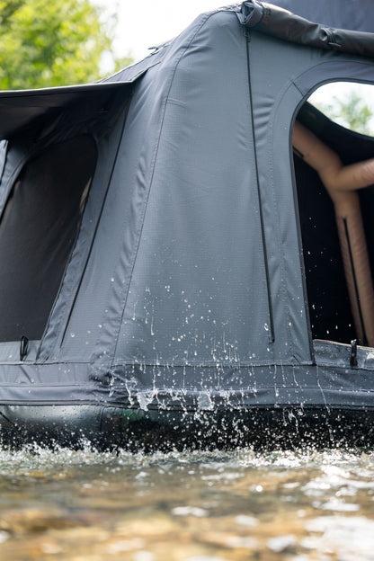 Foldable 2-3 People Amphibious Inflatable Car Roof Top Tent for camping Outdoor Glamping Camping Tent for SUV,Truck and Universal Auto Self-Driving Touring(Without Ladder, Black) image 8